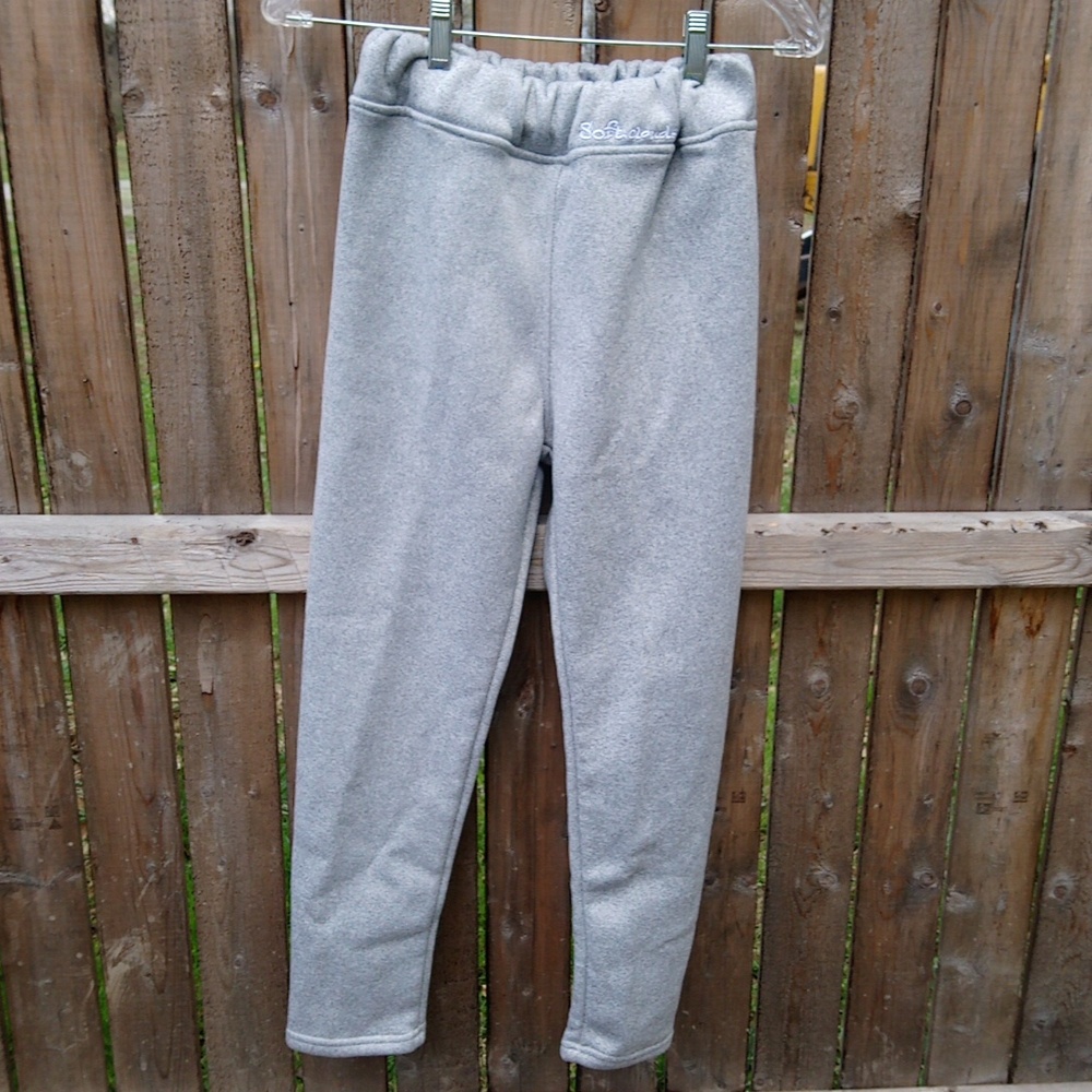 Soft Clouds Gray Fleece Soft Warm Cozy Comfy Lounge Sweatpants Stretchy Waist